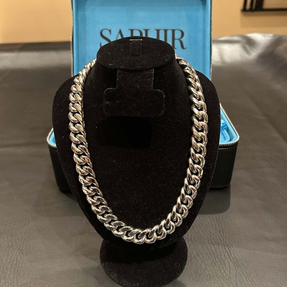 Silver 16mm Cuban Chain 20in Brand New